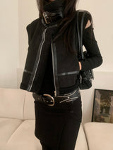 Ever Dumble High-Neck Two-Buckle Mustang Vest