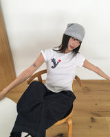 ダティンドットプリンテッドショートスリーブTシャツ