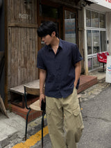 Fortin cropped checkered shirt