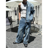 [F/W] Track line double pocket denim pants