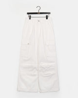 Zon pintuck wide cargo cotton pants