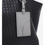 Woven Texture Large Square Tote Bag with Pouch