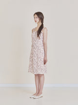 Frill midi dress (Pink)