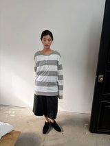 wide stripe henley top