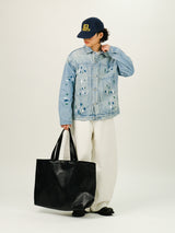 Painting Denim Crop Jacket
