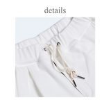 WIDE FIT TWO-TUCK PLEATS SWEAT PANTS_WHITE