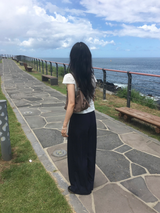 Button Ruffle Pants