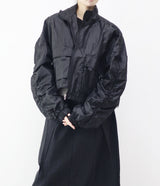 Oban shirring pocket string overfit windbreaker