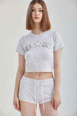 ブークレクロップドTシャツ