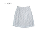 Conse Chiffon Check Midi Skirt