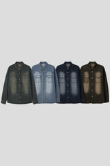 St Weston brush denim shirts