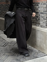 M2 WOOL REVERSE TUCK SLACKS
