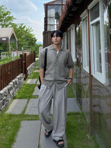 Port punching collar cardigan