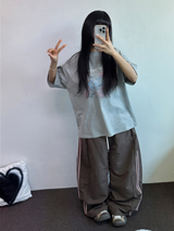 トラック3 ラインバルーンナイロンパンツ 🎀🩷🤍🖤🧸6カラー