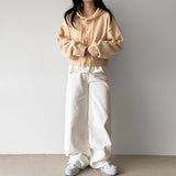 Ond Cropped Pocket Hooded Knit Cardigan