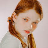 MINI ROSE SEE-THROUGH SCRUNCHIE (BROWN)