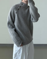 Nell Line Neck Button Knit