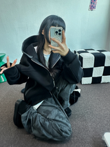 2ウェイ🤎 ハーディービッグフーディージップアップ🤎🩶🖤3カラー