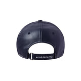 25SS VEGAN LEATHER BALL CAP NAVY