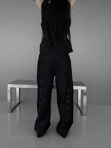 line rivet unique denim
