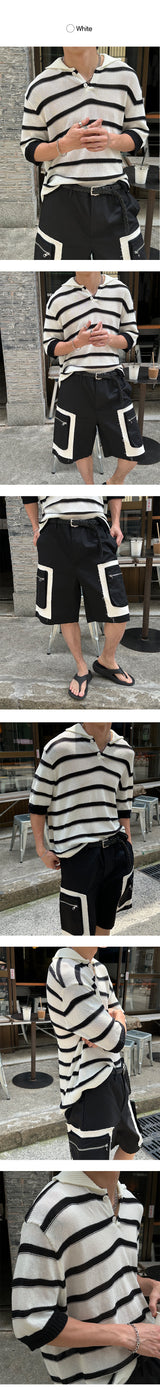 [S/S] Scasi border collar knit (2color)