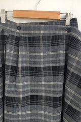 Charcoal Blend Checkered Layered Skirt