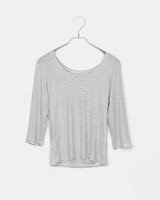 Ene Stripe three-quarter sleeve T-shirt