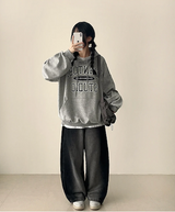 Noah Lettering Point Casual Over Hoodie