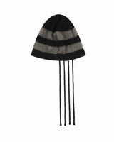 Ribbon Tied Beanie _ BLACK