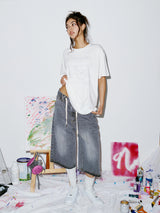 BUTTON TEE IVORY