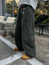 ピグメントダイアゴナルセイムカーゴパンツ (3 Colors)