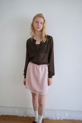 Petal satin skirt_pink