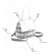 Resort look rattan knit backpack/handbag
