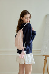 DEW LACE V-NECK SWEATSHIRT