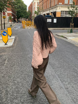 [MADE] Penton Cable V-Neck Crop Knit