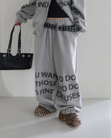 [UNISEX] One-two lettering jogger & wide pants