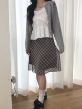 Plaid Midi Skirt
