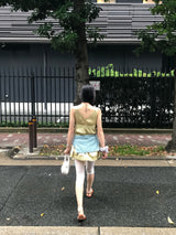 Dear. Antique Satin Lace Slip Mini Dress