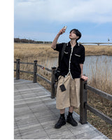 (belt presentation) Cotton Bermuda Pants