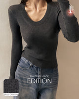 [MADE]Cloi wool ribbed knitwear