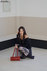 Red Bow Round Shoulder Bag