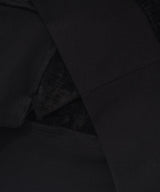 Women’s Velvet Crop Hooded Zip-Up Black