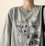 Toto Cute Dyed Print Sweatshirt