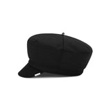 Metal Tip Wool Matroos Cap / Black