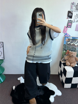 アンバランスドカーゴヒップパッチロングパンツ🤍🩶🖤3カラー