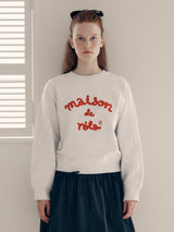 MAISON DE ROLA SWEATSHIRTS MELANGE GRAY