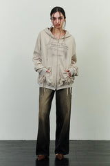 FOG 2WAY HOOD ZIP-UP beige