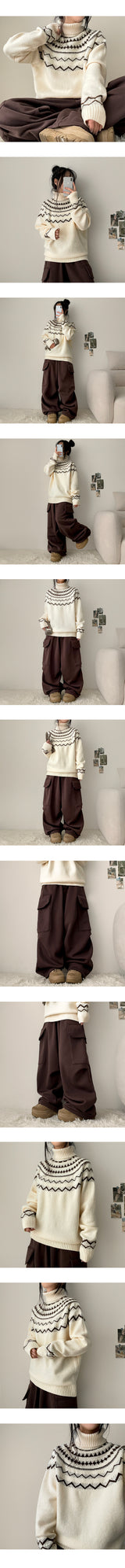 Nef Nordic turtleneck knitwear