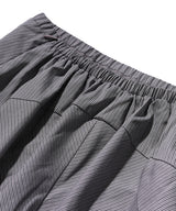 Striped Asymmetric Skirt - Grey