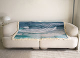 JEJU marine blue tassel blanket